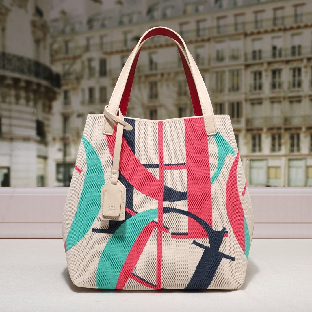 Women Bags With Laptop Compartment - Tas Tote Cetak Modis CH Wanita