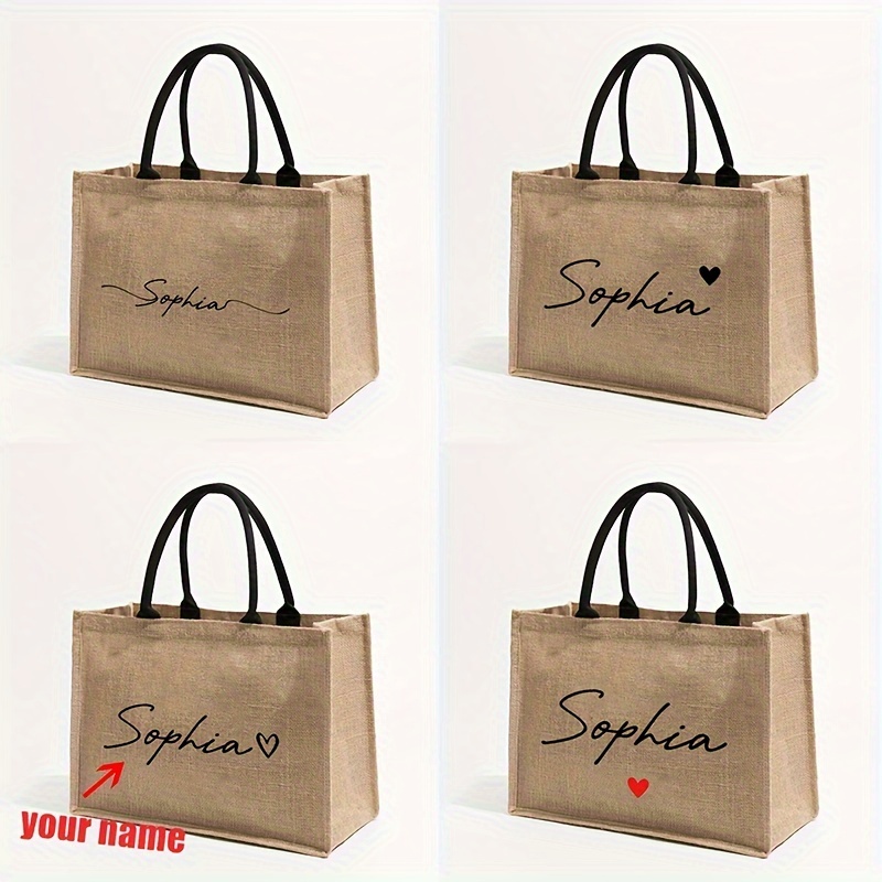 Women Bags Name - Tas Pantai Custom Bermotif Nama, Tas