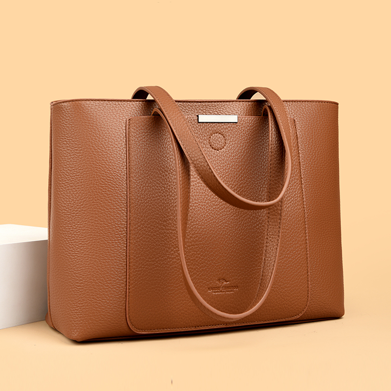 Women Bags With Laptop Compartment - Tas Tangan Kulit Pu Lembut Merek