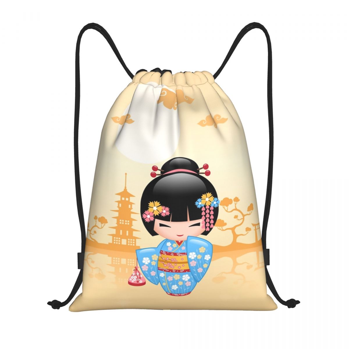 Women Bags Vector - Tas Ransel Serut Boneka Kokeshi Maiko