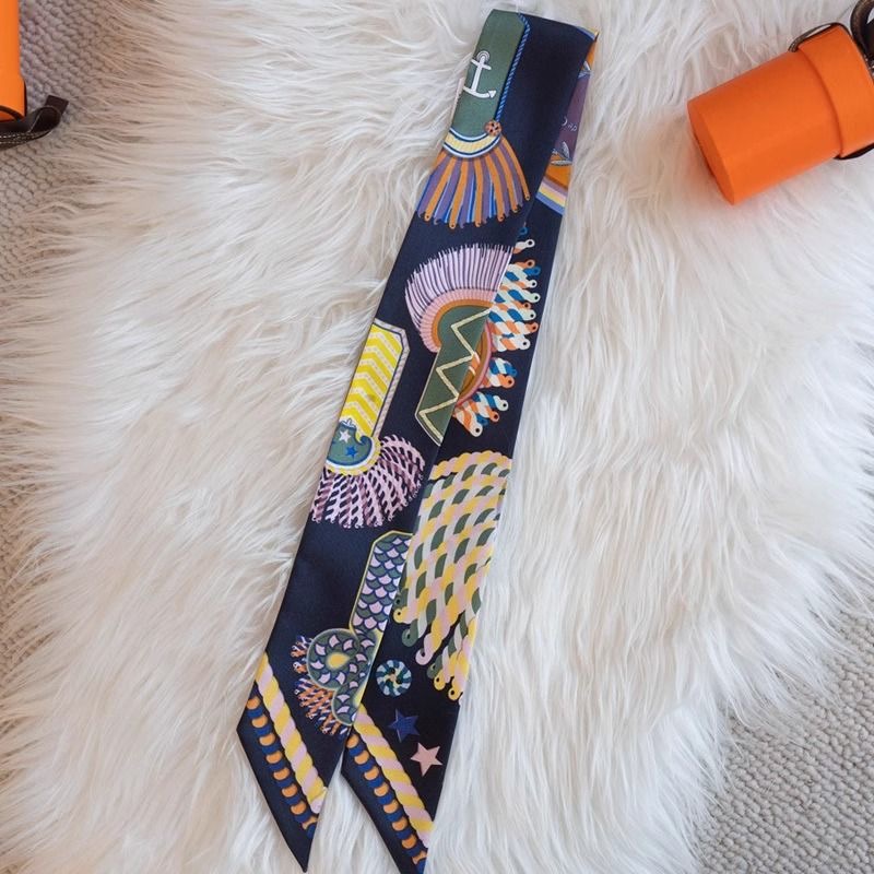 Women Bags Hermes - Syal Panjang Mewah dengan Desain Tanda