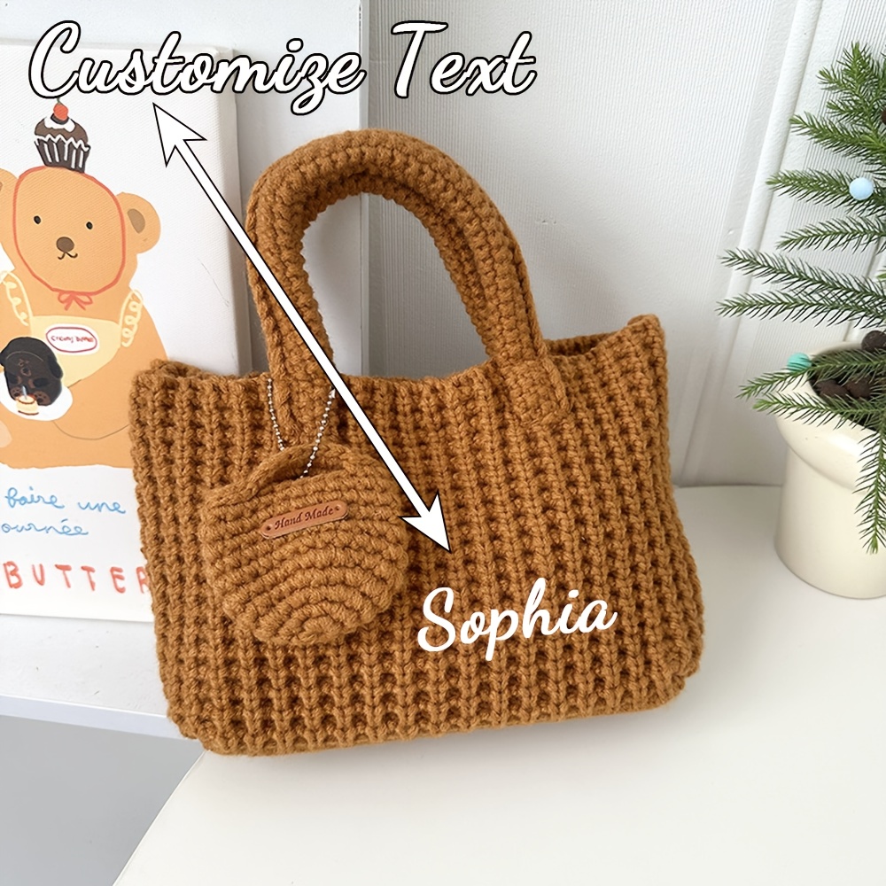 Women Bags Name - Tas Rajut Nama Kustom Wanita Buatan