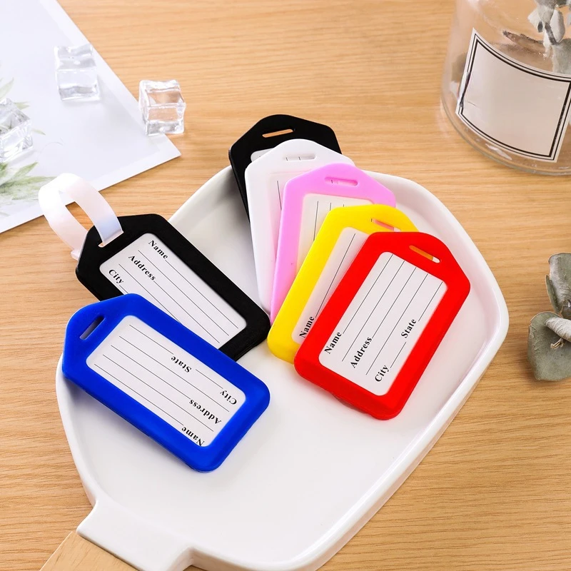 5 Buah Label Bagasi Plastik un - Women Bags Name ulasan dan harga