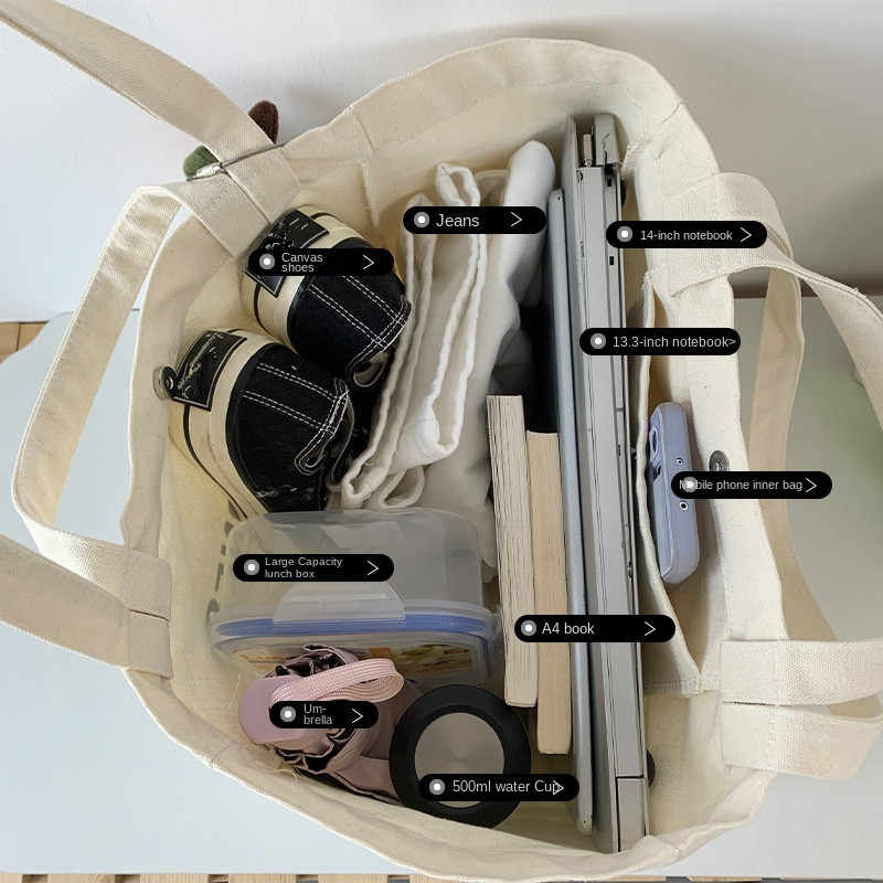 Tas kanvas Huruf ins tas tanga - Women Bags With Laptop Compartment ulasan dan harga