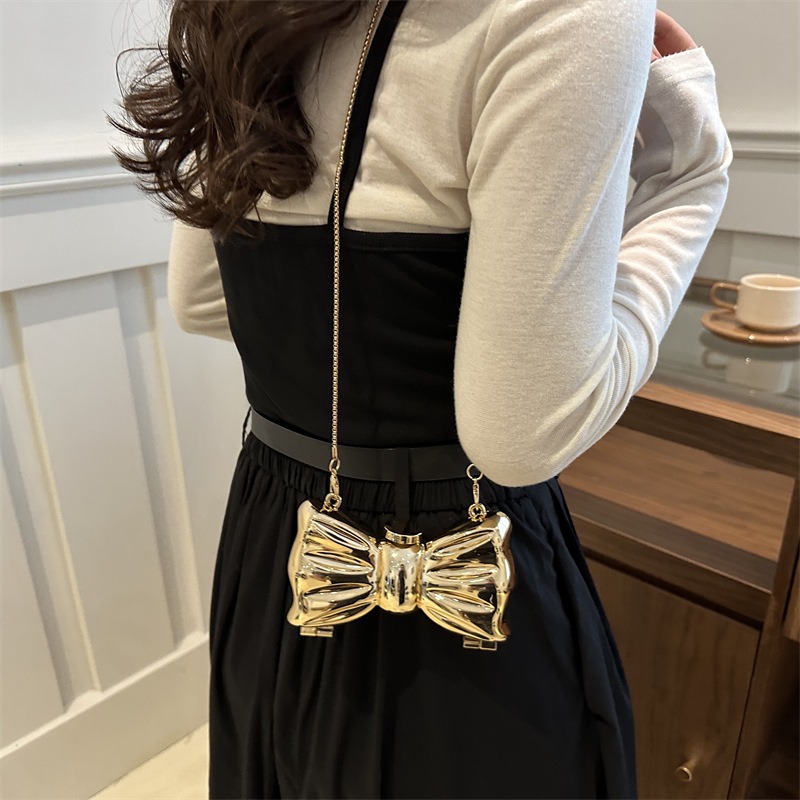 Tas Clutch Mini Bentuk Pita Lo - Mini Purse Chain ulasan dan harga