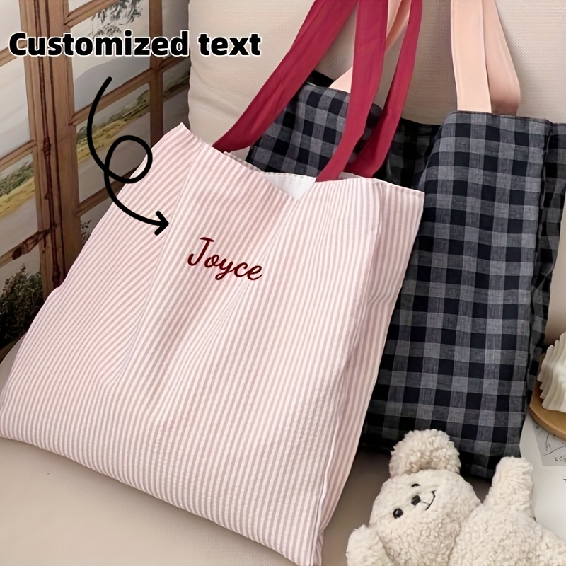 Tas Tote Bordir Nama Kustom Ta - Women Bags Name ulasan dan harga