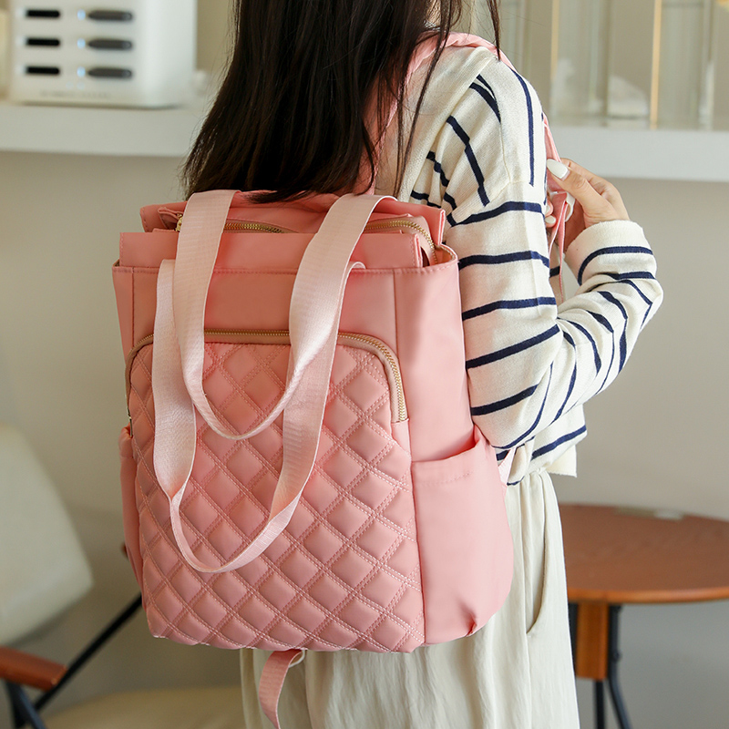 Ransel Kotak-kotak Modis Tas L - Women Bags With Laptop Compartment ulasan dan harga