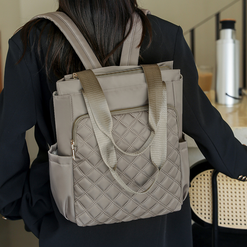 Ransel Kotak-kotak Modis Tas L - Women Bags With Laptop Compartment ulasan dan harga