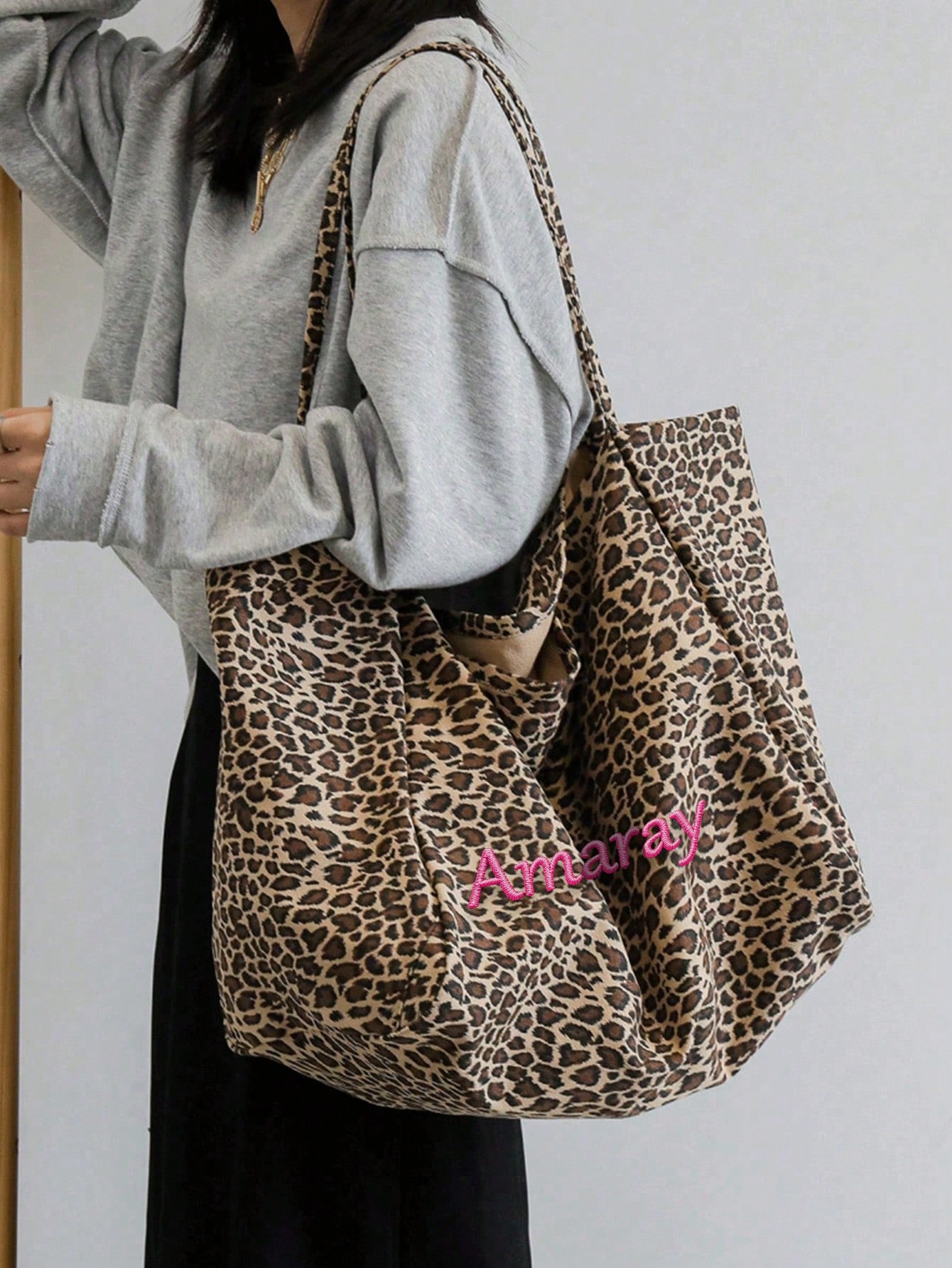 Tas Tote Motif Macan Tutul Nam - Women Bags Name ulasan dan harga