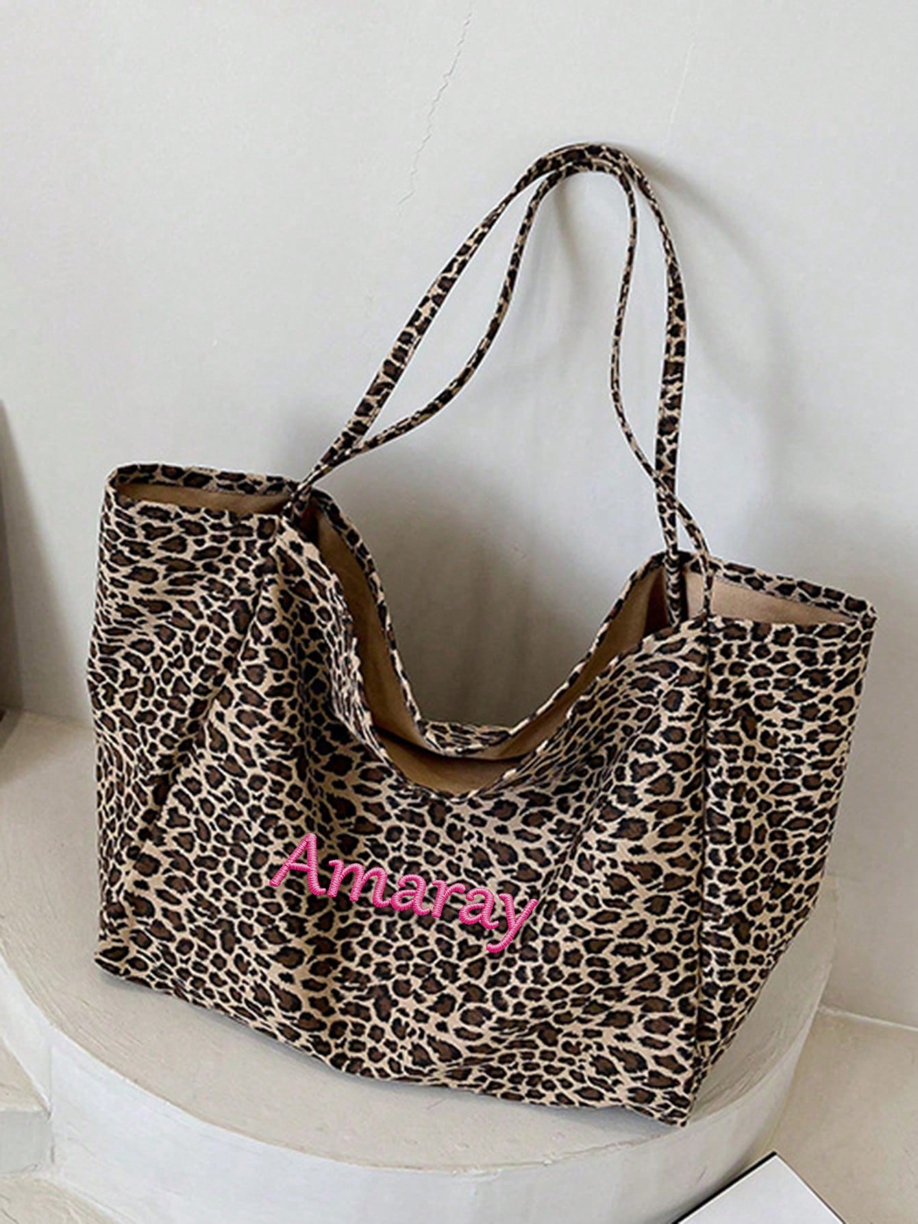 Tas Tote Motif Macan Tutul Nam - Women Bags Name ulasan dan harga