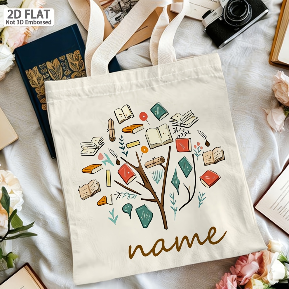Tas Tote Bertema Buku yang Dip - Women Bags Name ulasan dan harga